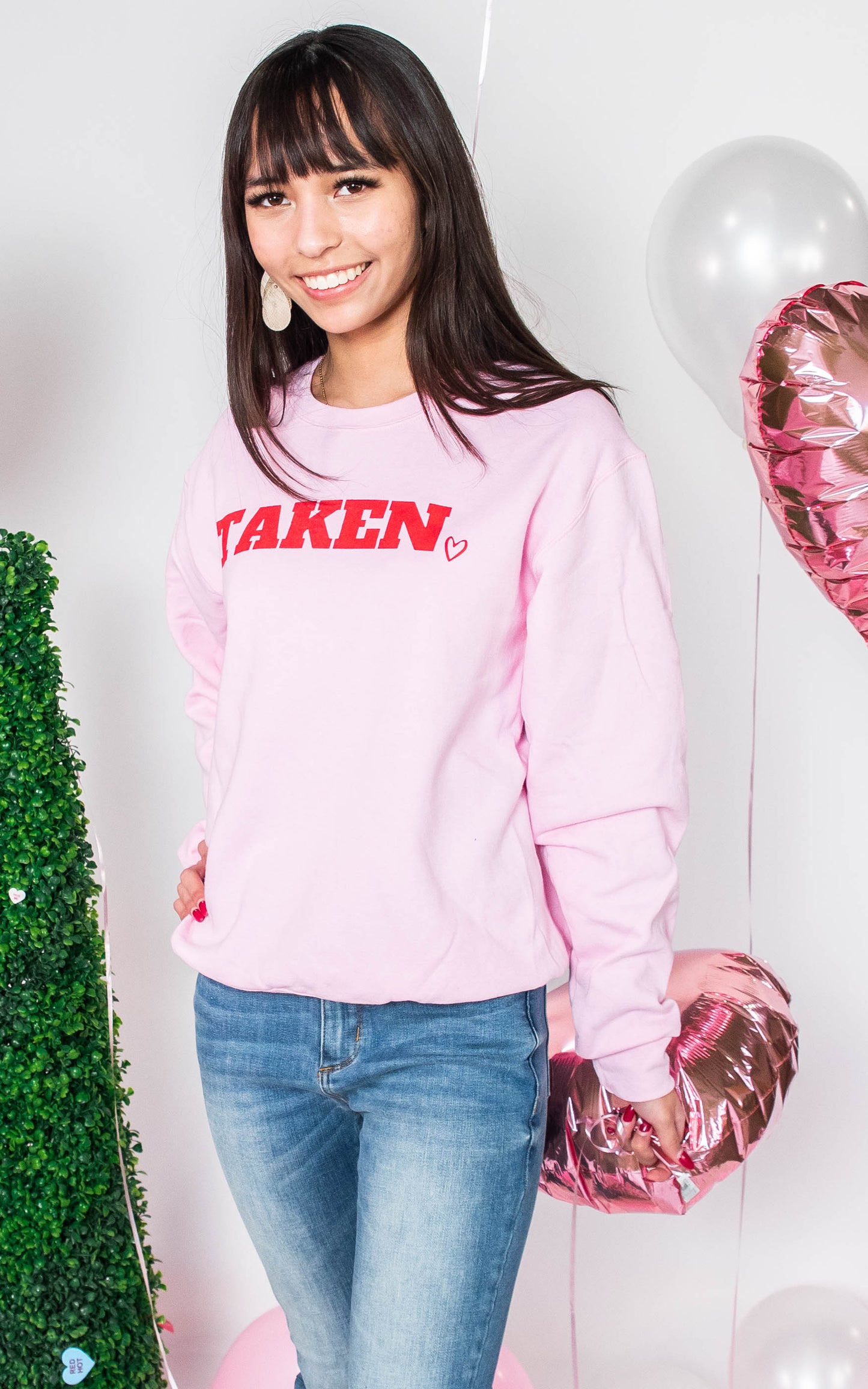 SINGLE OR TAKEN Crewneck Sweatshirts, CLOTHING, BAD HABIT APPAREL, BAD HABIT BOUTIQUE