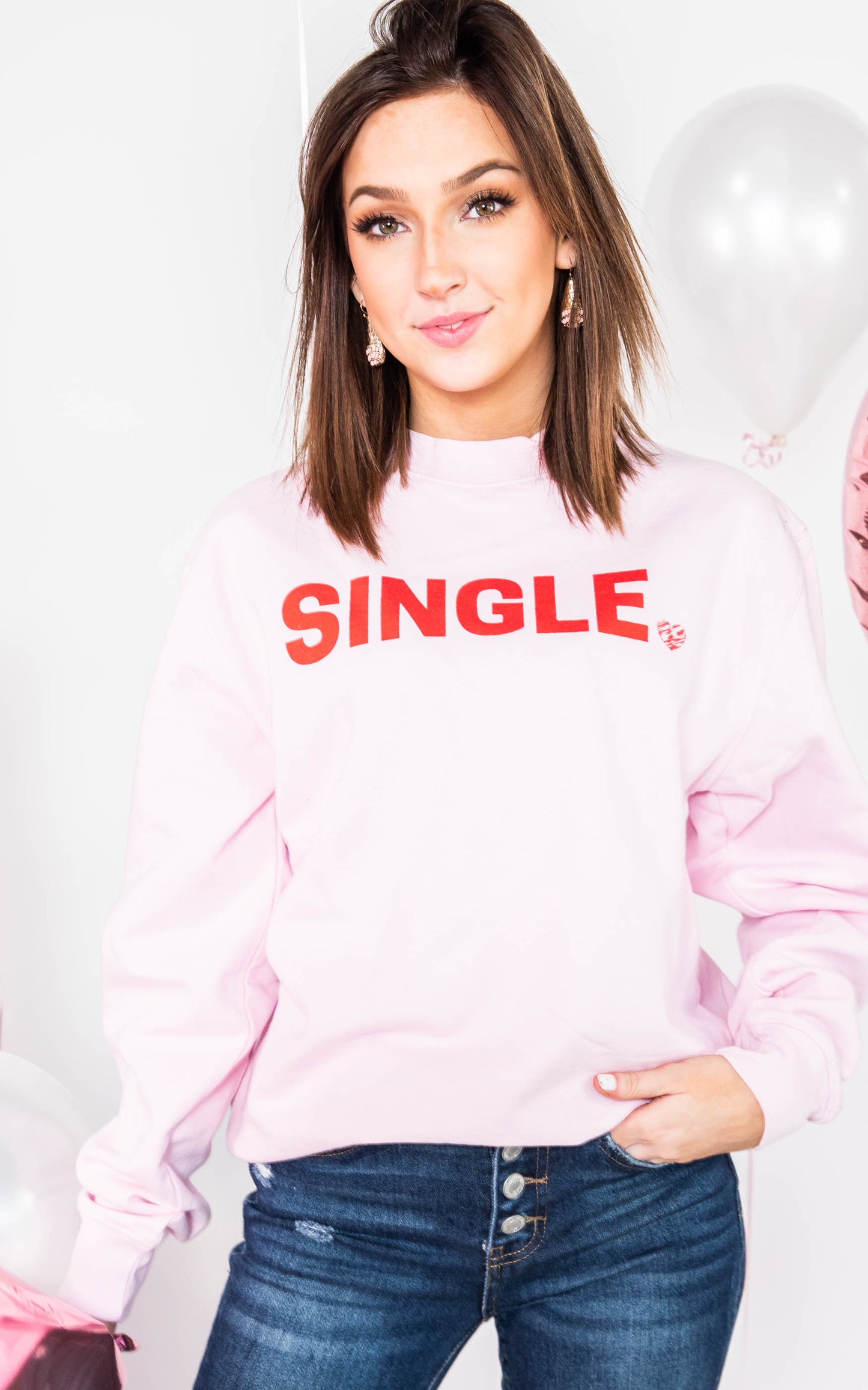 SINGLE OR TAKEN Crewneck Sweatshirts, CLOTHING, BAD HABIT APPAREL, BAD HABIT BOUTIQUE