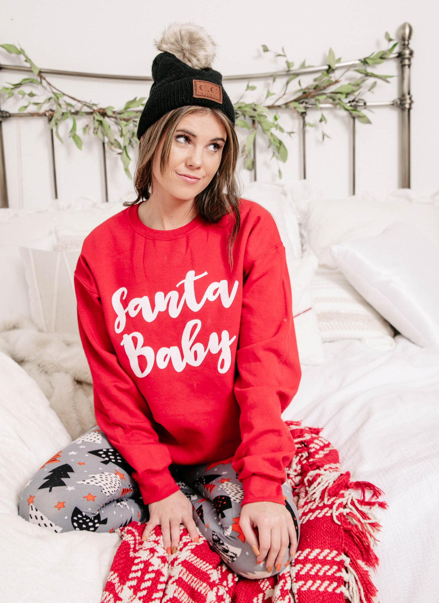 santa holiday graphic sweatshirt