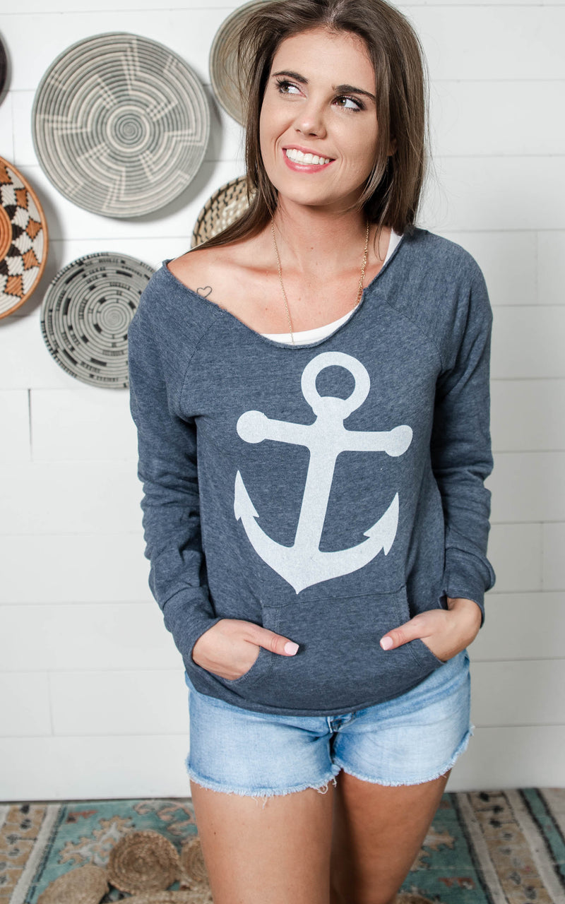 Anchors Away Slouchy Sweater** Final Sale