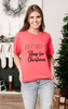 christmas shopping red tee