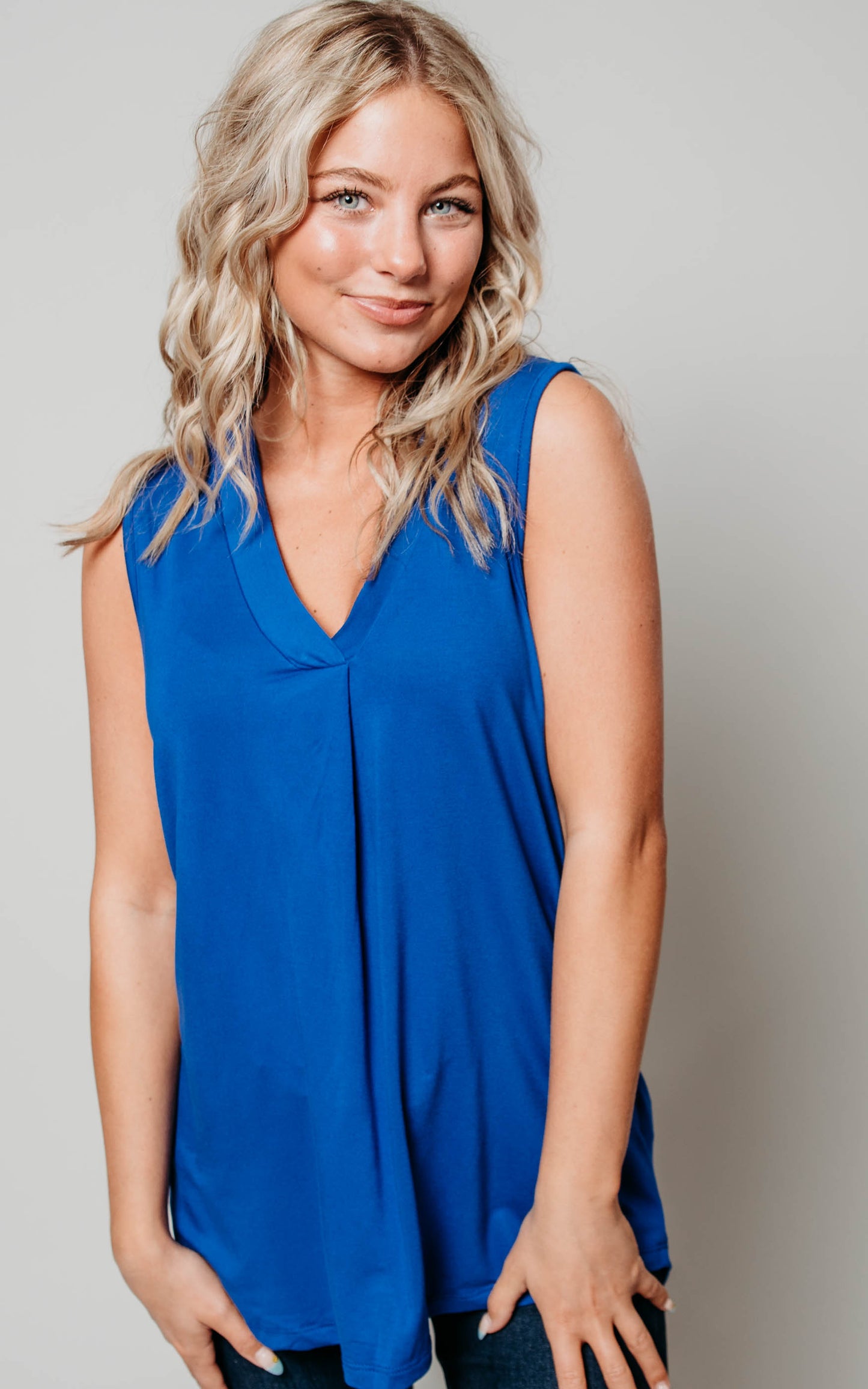 royal blue tank top