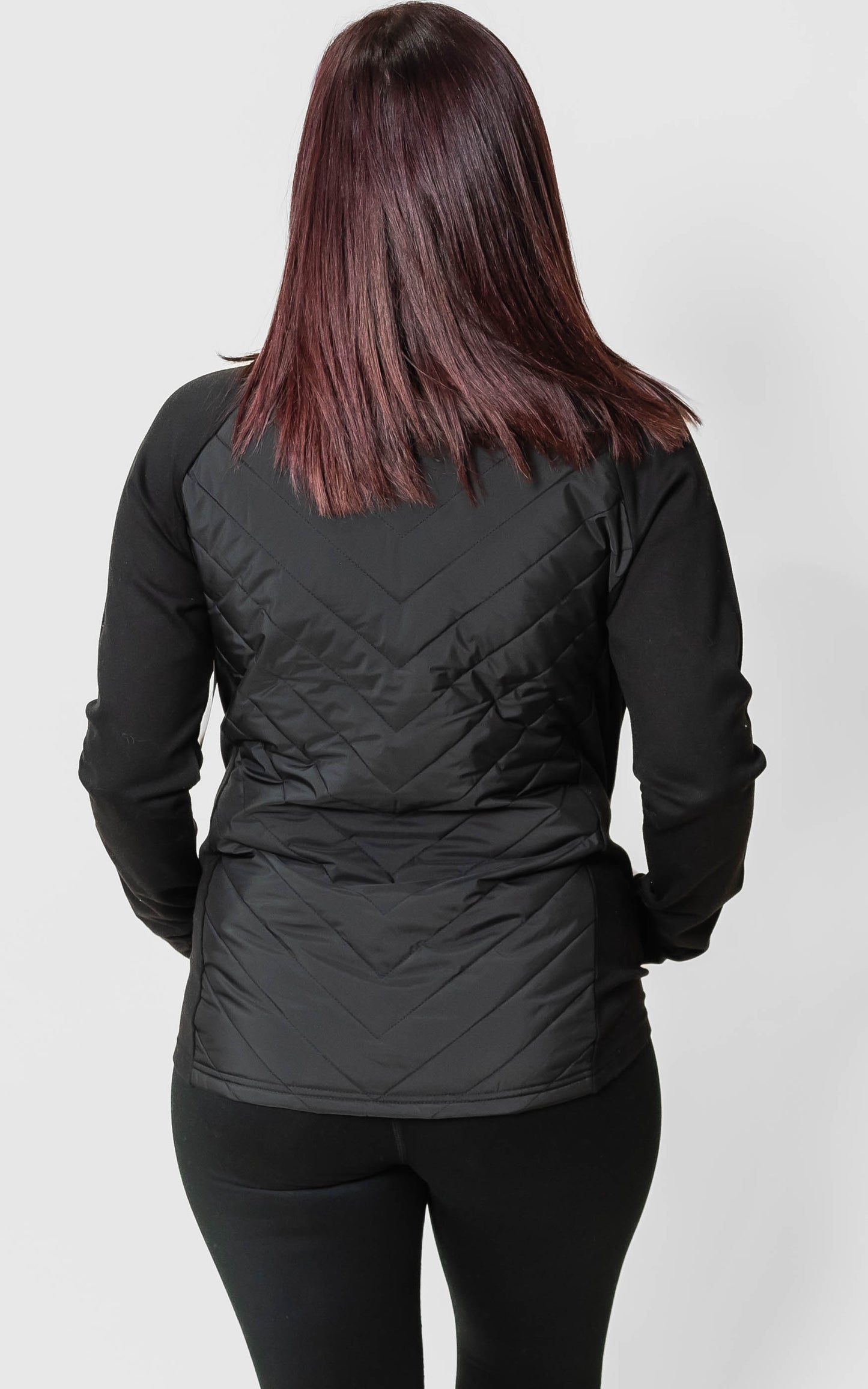 black quilted jacket