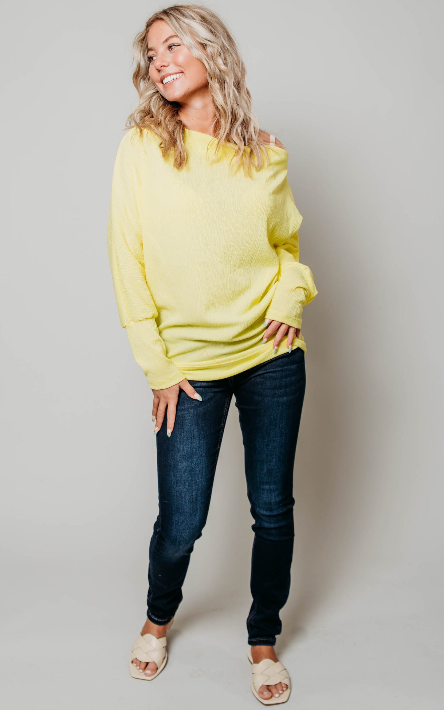 off the shoulder dolman blouse