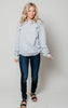 grey sweatshirt