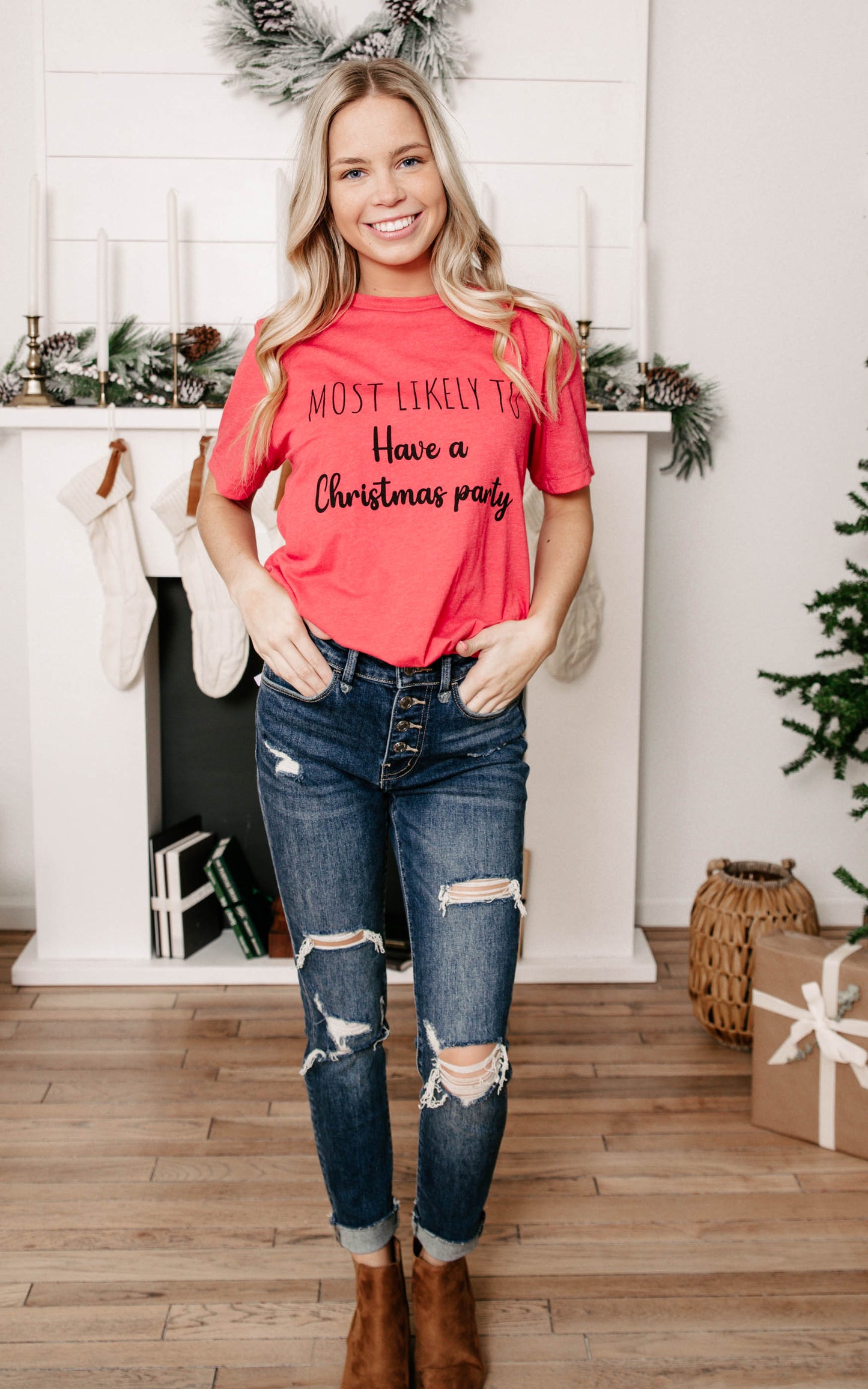 Most Likely to Have a Christmas Party T-shirT - Final Sale**