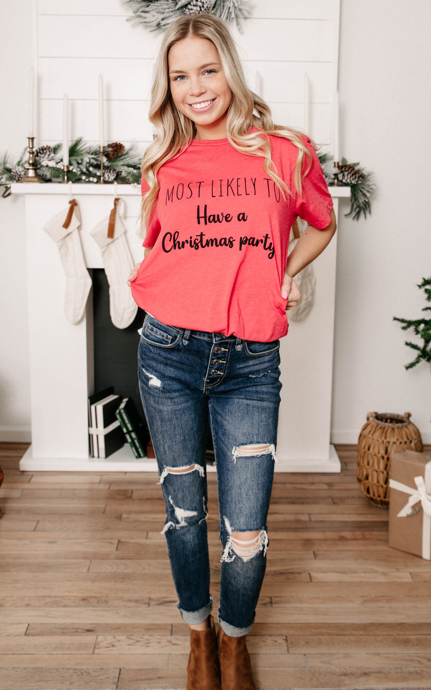 Most Likely to Have a Christmas Party T-shirT - Final Sale**