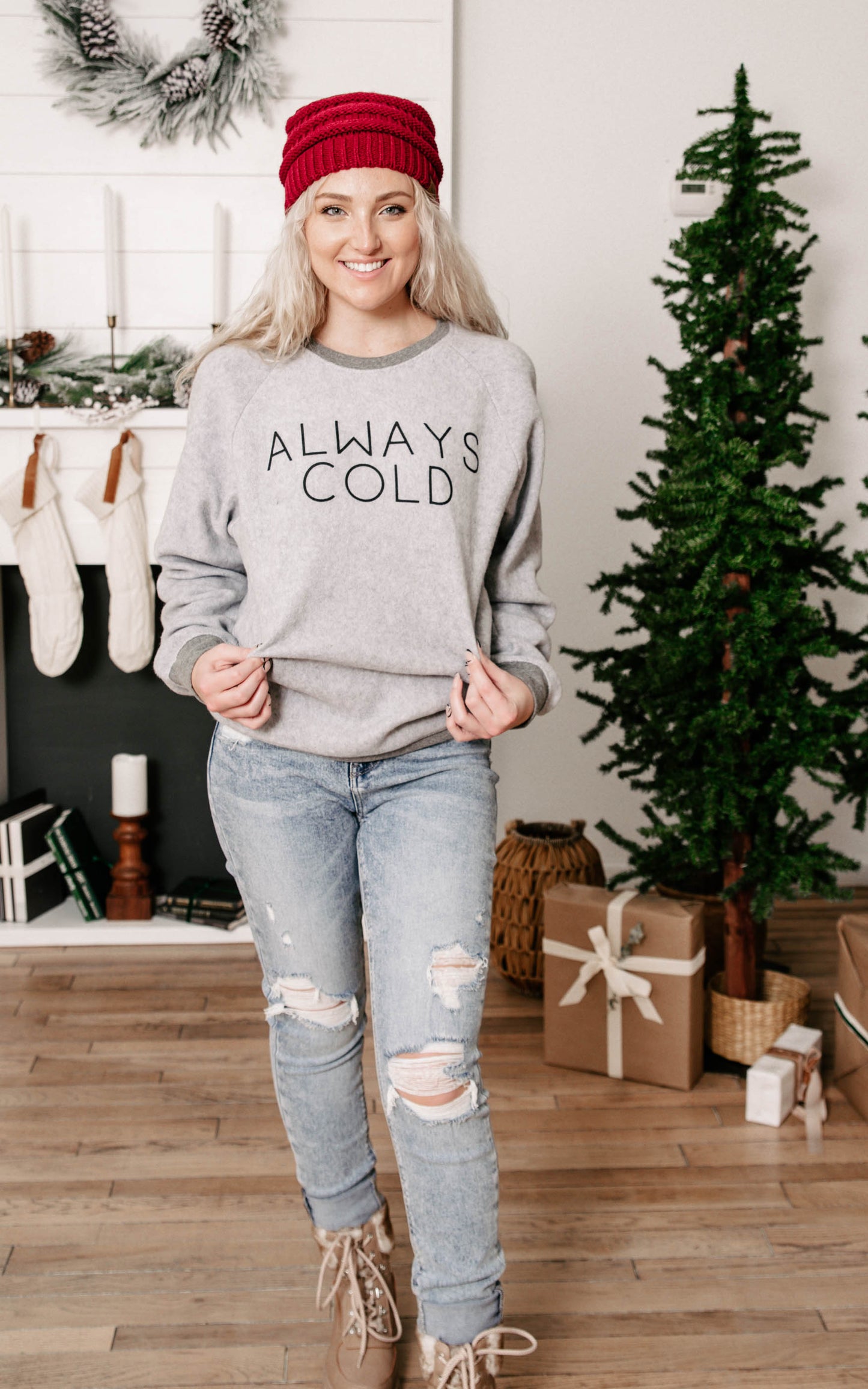 always cold jerzee women's fit crewneck