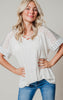 ivory criss cross top
