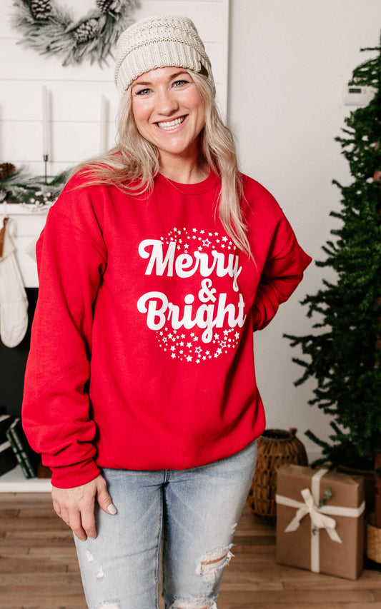 Merry & Bright Sweatshirt** - Final Sale