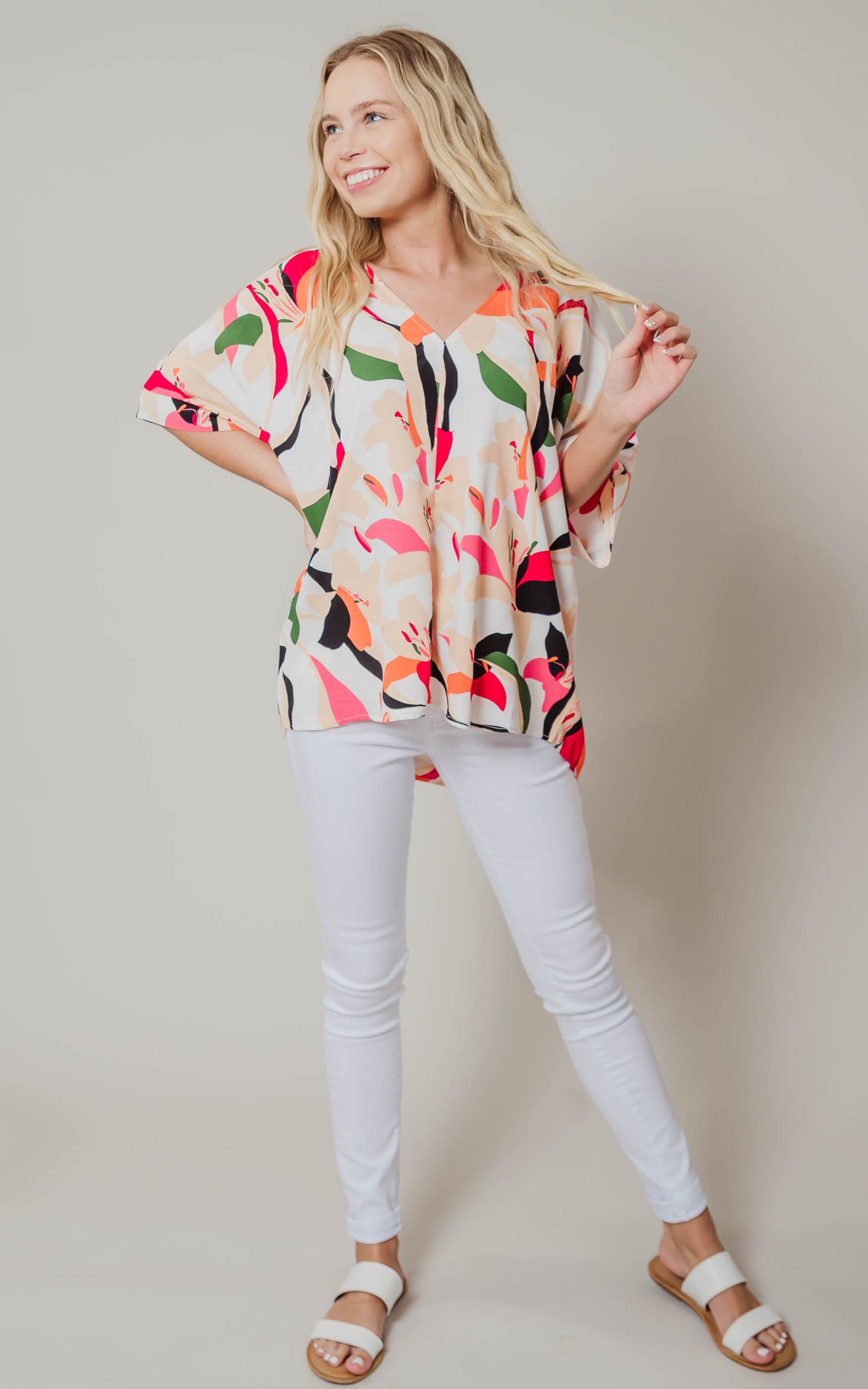 floral blouse
