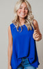 gauze linen tank top