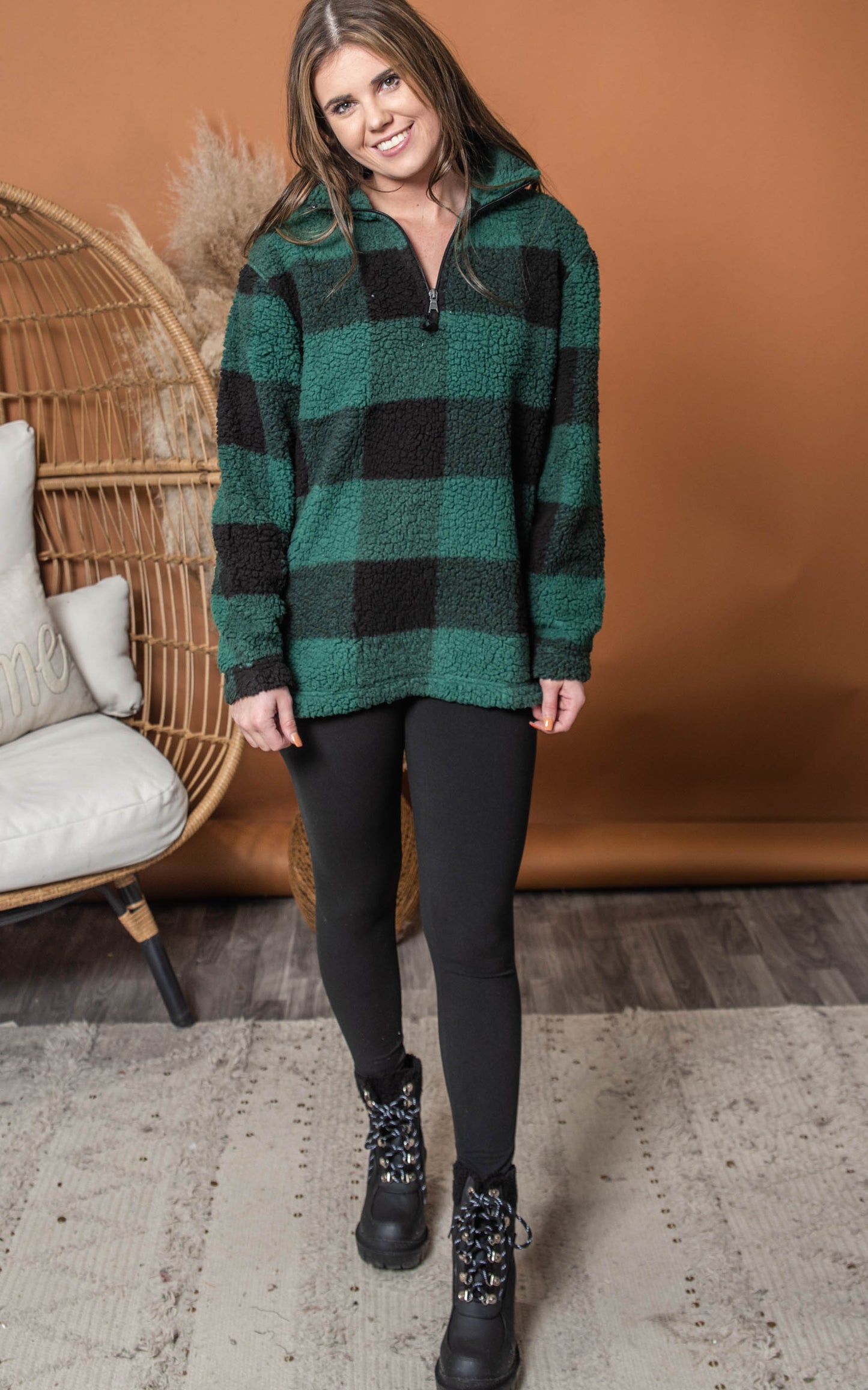 Unisex Sherpa Fleece Quarter-Zip Pullover - Final Sale