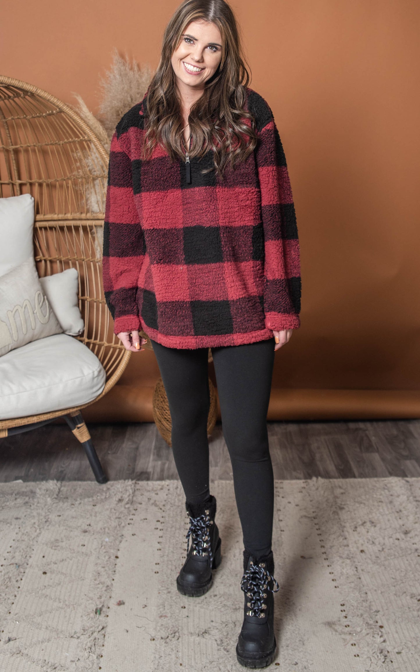 Unisex Sherpa Fleece Quarter-Zip Pullover - Final Sale