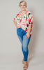 v-neck short sleeve blouse