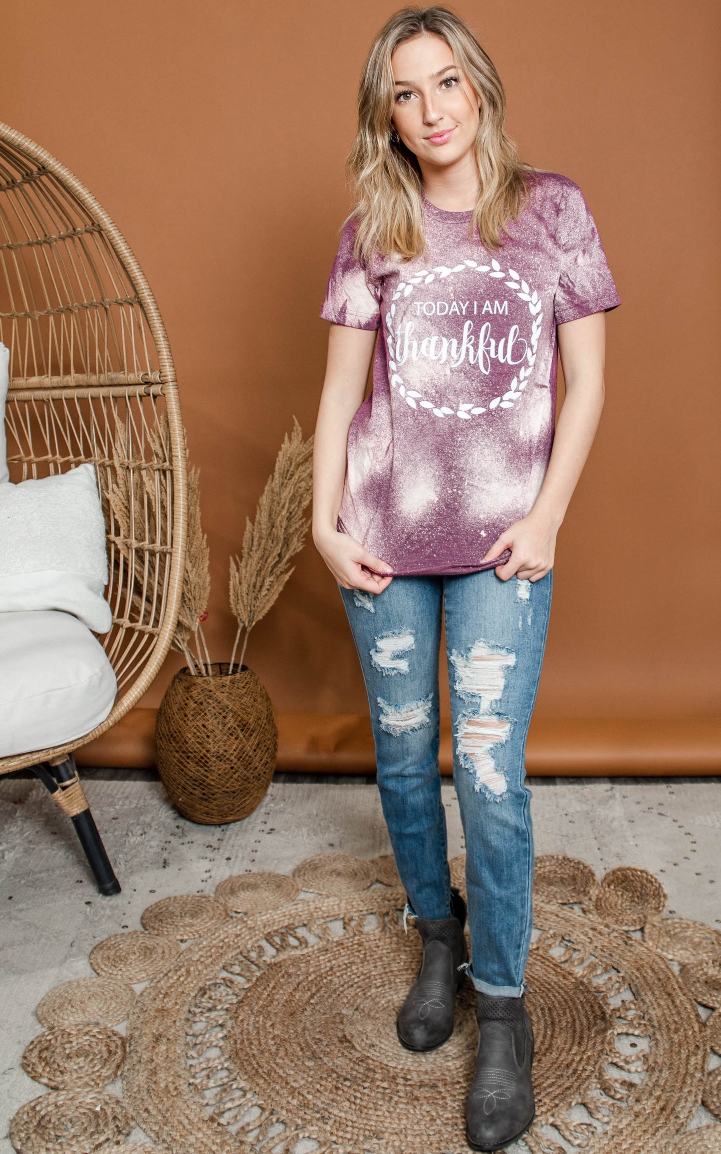 Thankful Bleached T-shirt | AS IS *FINAL SALE