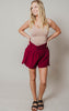 burgundy shorts