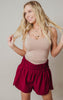 smock waist running shorts