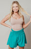 teal running shorts