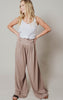 tan wide leg pants