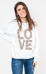 For the Love of Leopard Crewneck** - Final Sale