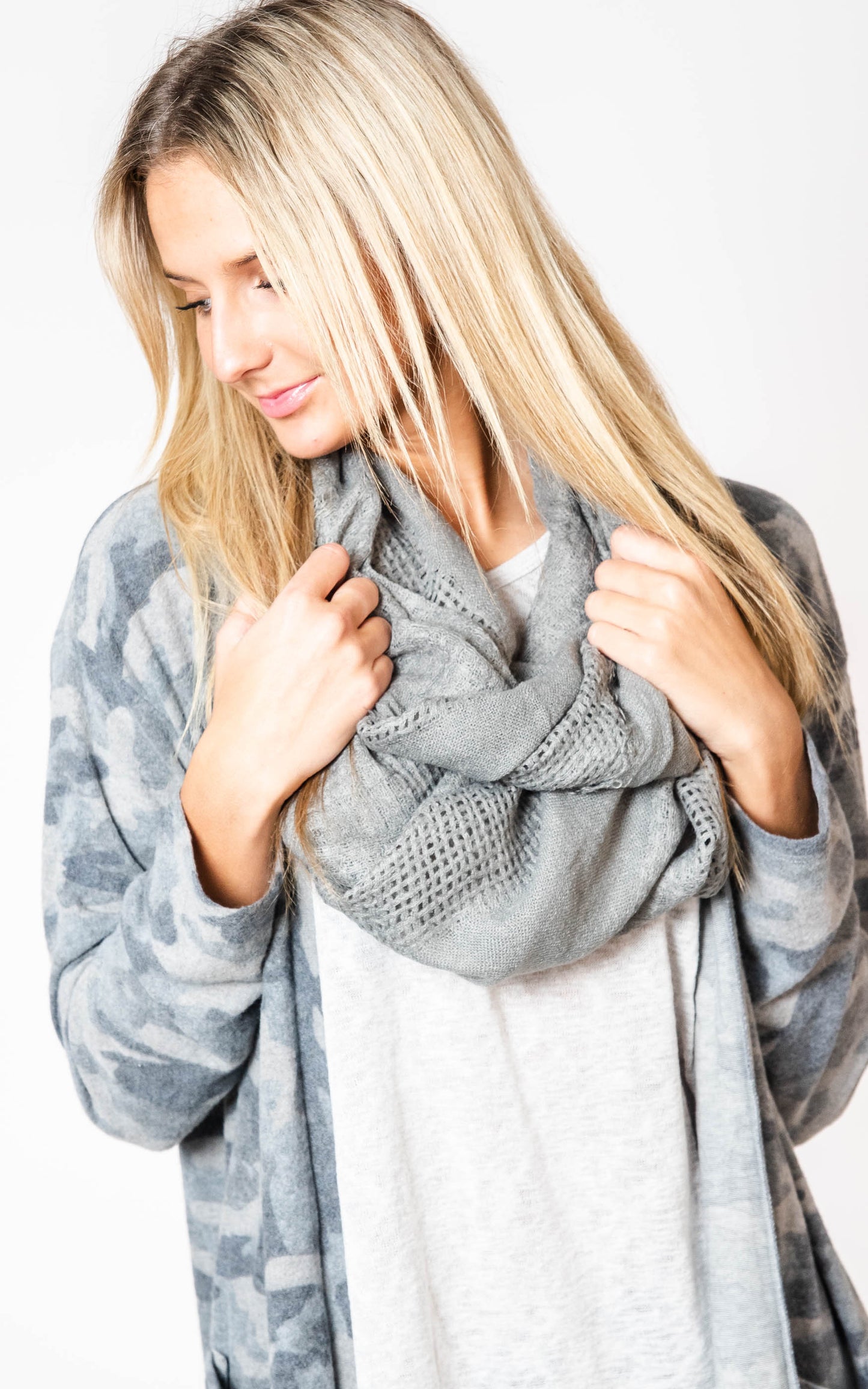 Open Grid Infinity Scarf, CLOTHING, Leto, BAD HABIT BOUTIQUE