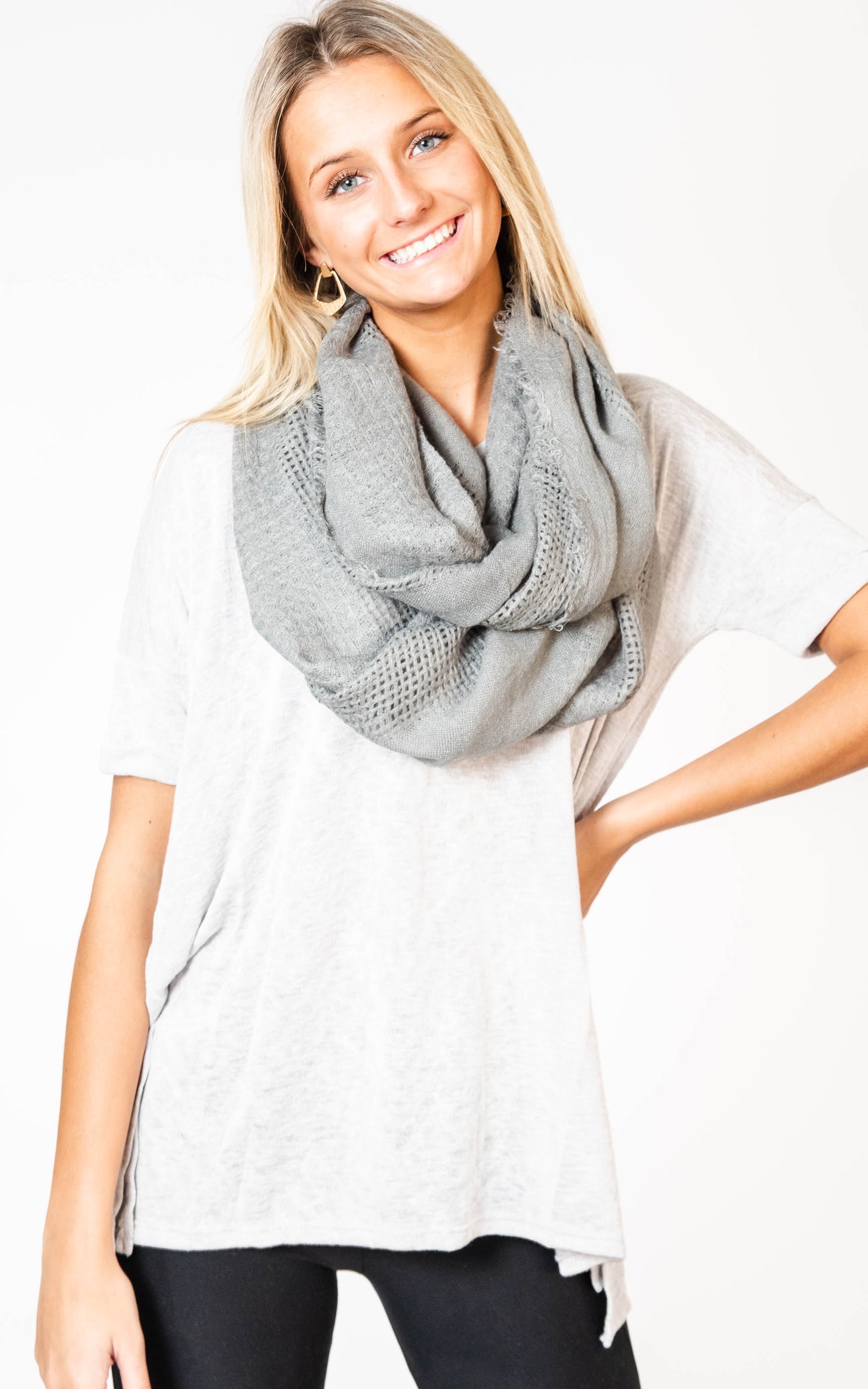 Open Grid Infinity Scarf, CLOTHING, Leto, BAD HABIT BOUTIQUE