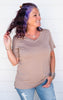 mocha short sleeve top