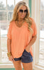 creamy peach oversized t-shirt