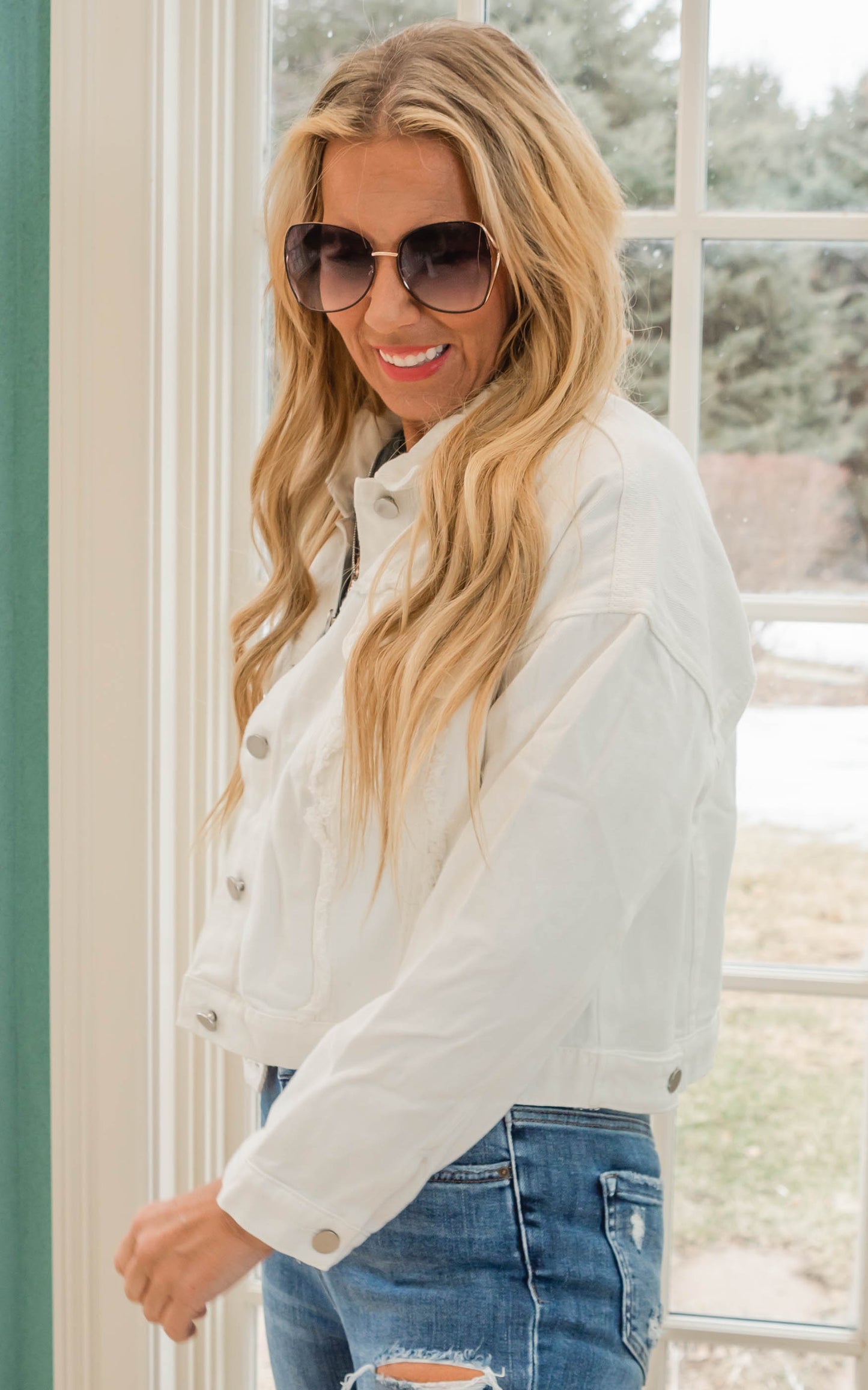 IVORY DENIM JACKET