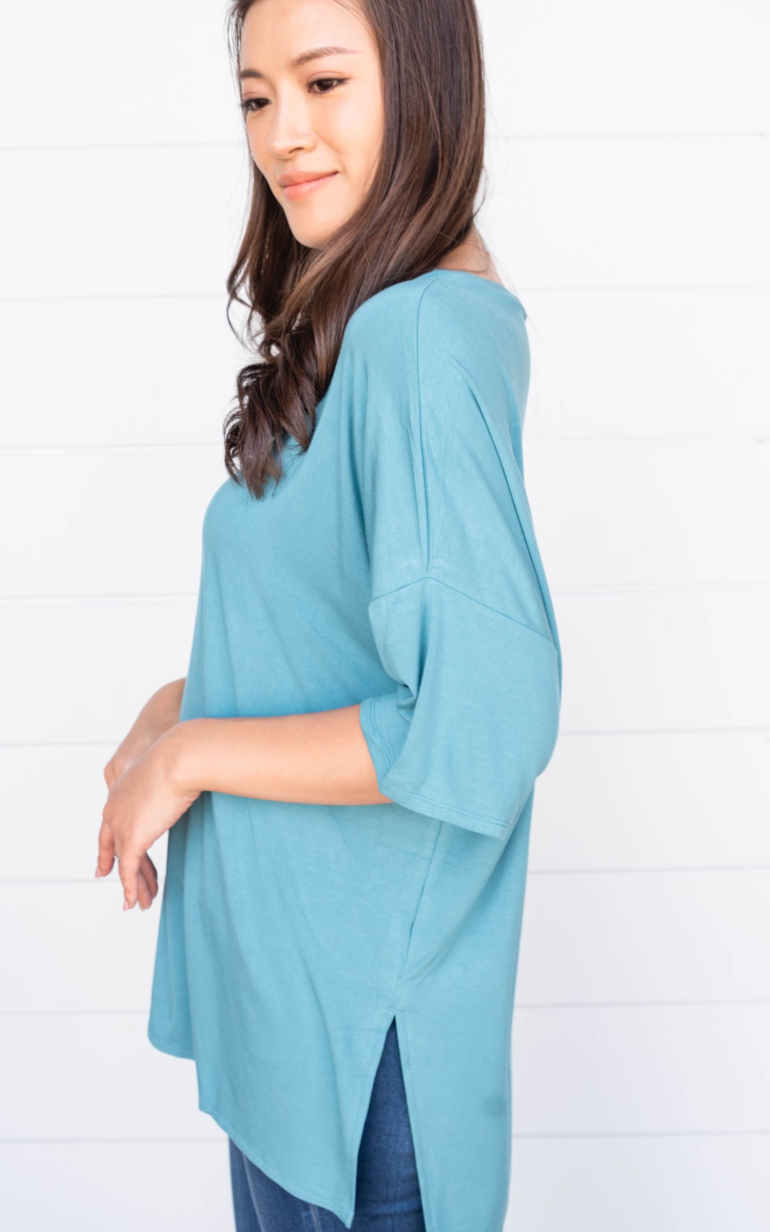 oversized high low tee
