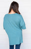 dusty teal luxe tee