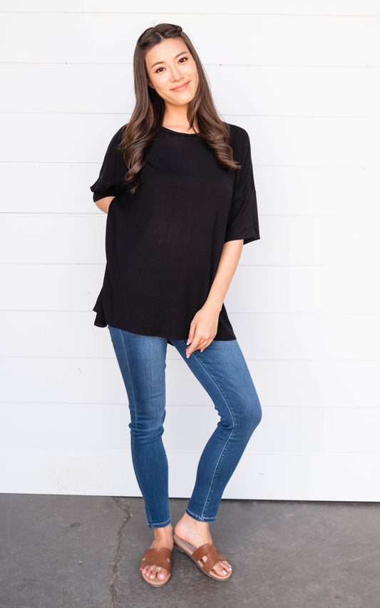 black tee