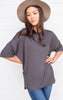 DUSTY GREY dolman top