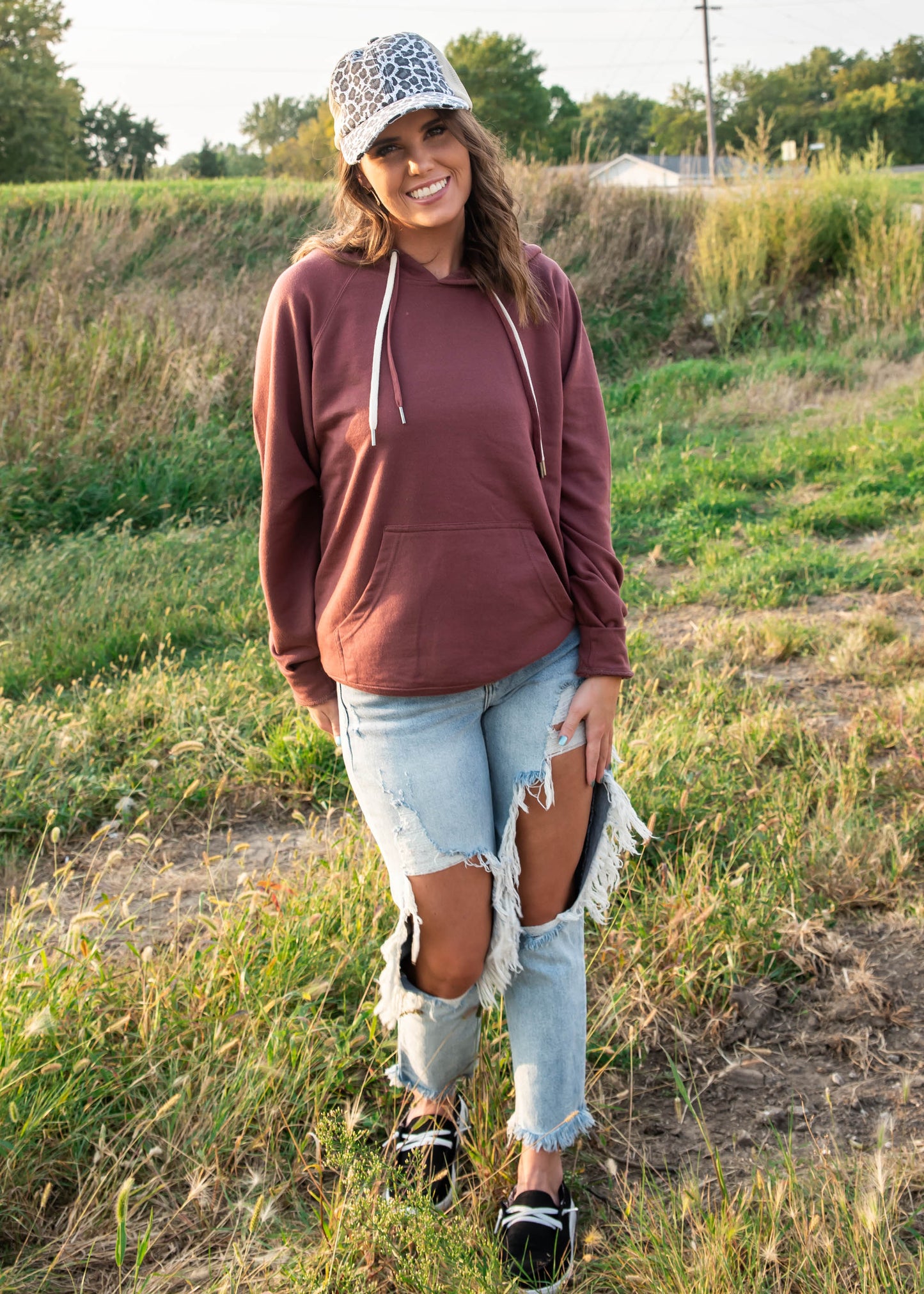 Double String Solid Hoodie - PREORDER, CLOTHING, S&S, BAD HABIT BOUTIQUE