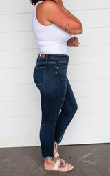 Mid-Rise Slim Fit Denim Jeans- Judy Blue - Final Sale