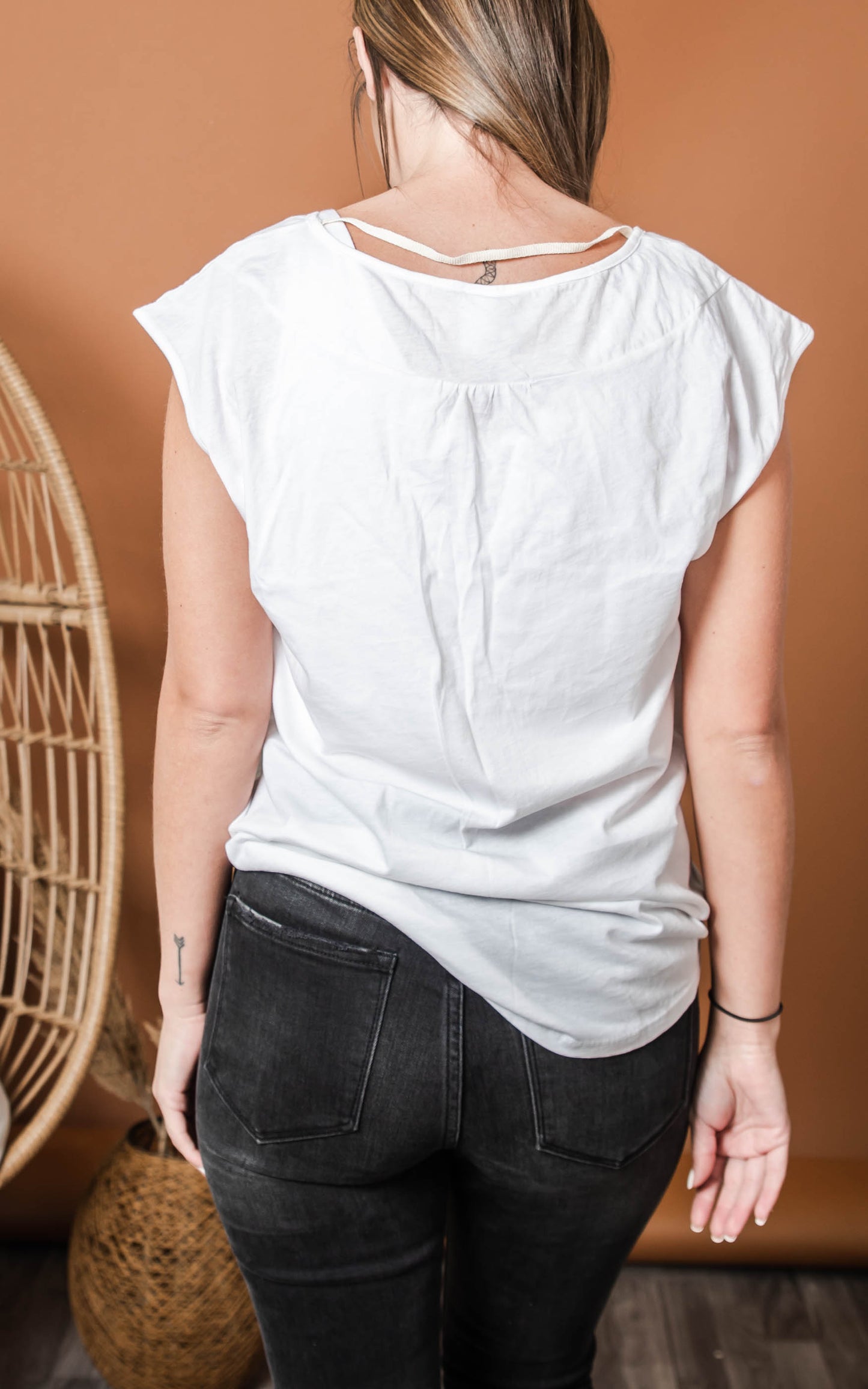 football sleeveless tee