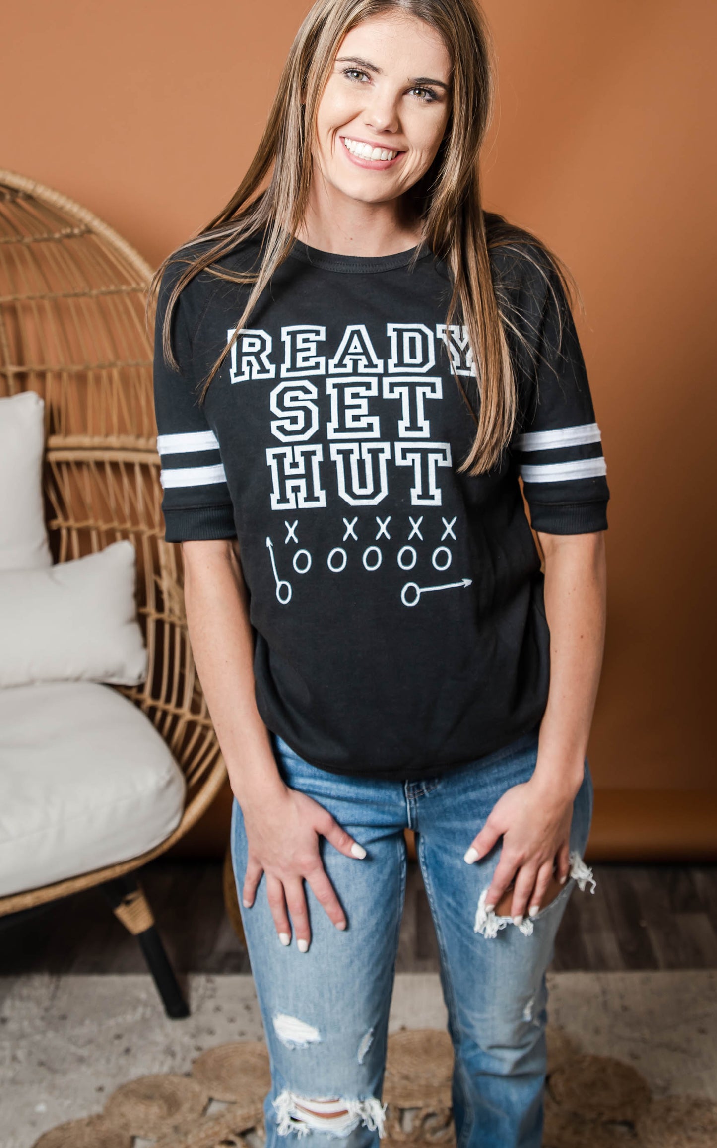 Ready Set Hut Sweatshirt - Black**