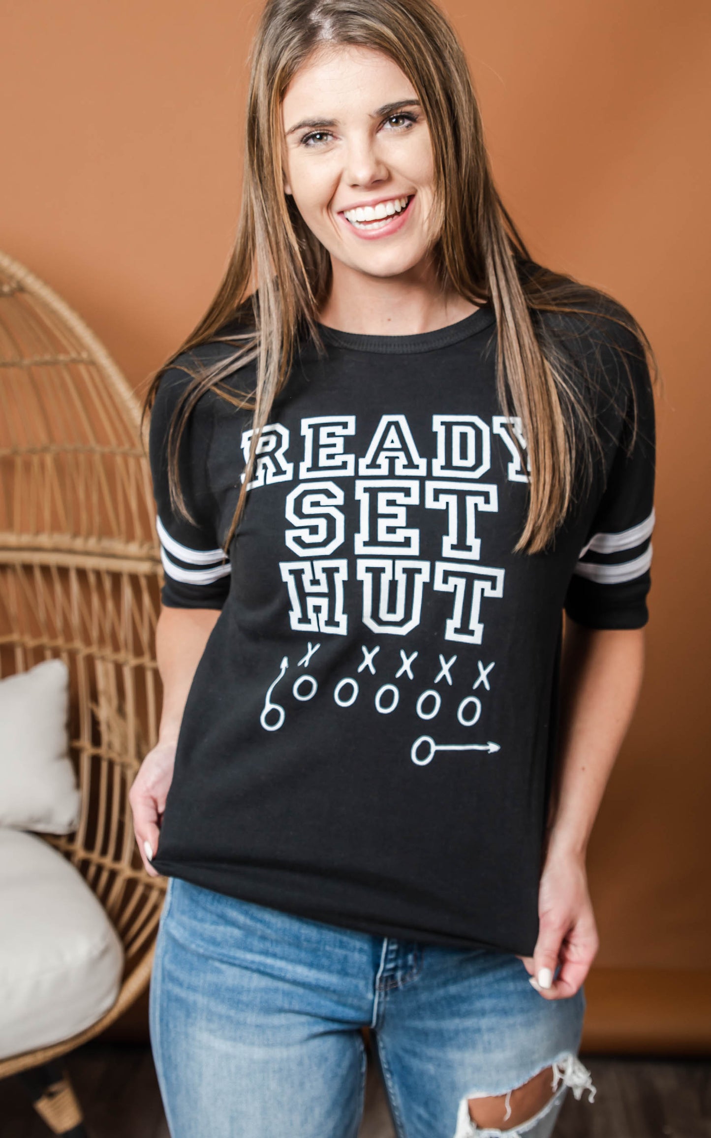 Ready Set Hut Sweatshirt - Black**