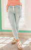 LIGHT WASH Junior Mid-Rise Pull-On Cargo Ankle Jeans  | YMI