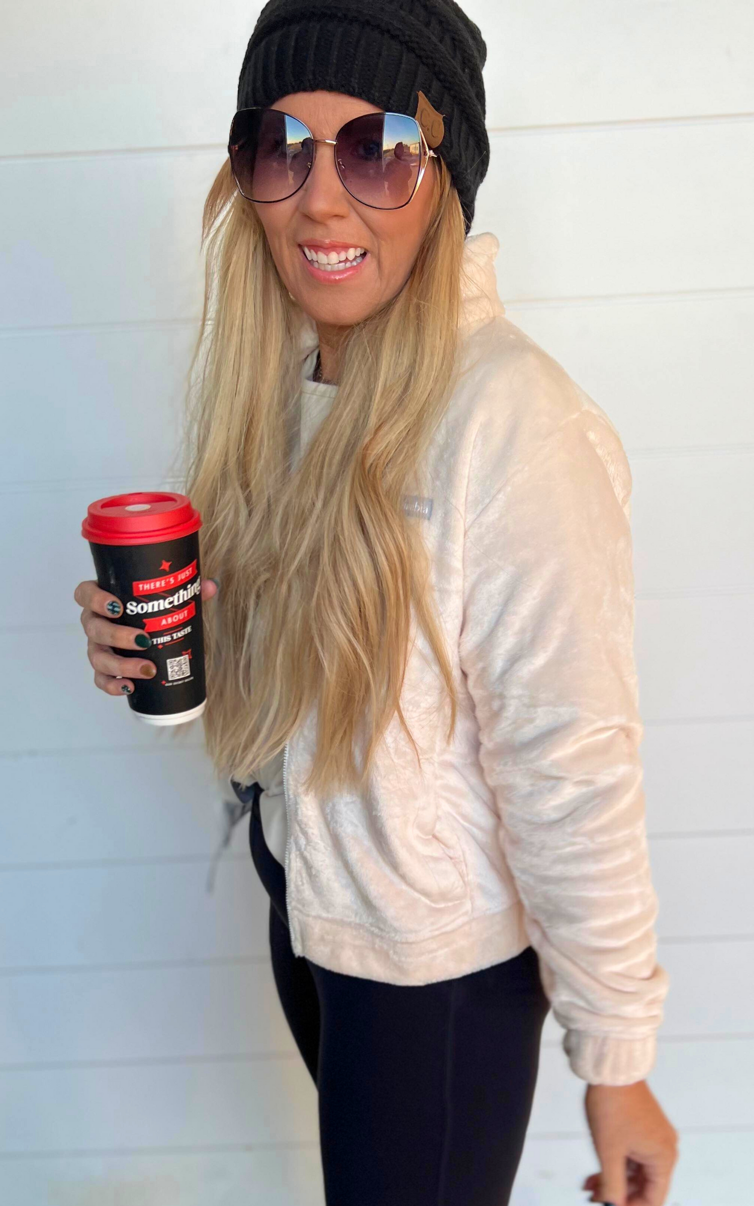 ivory faux fur jacket