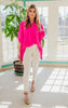 fuschia dolman tunic top