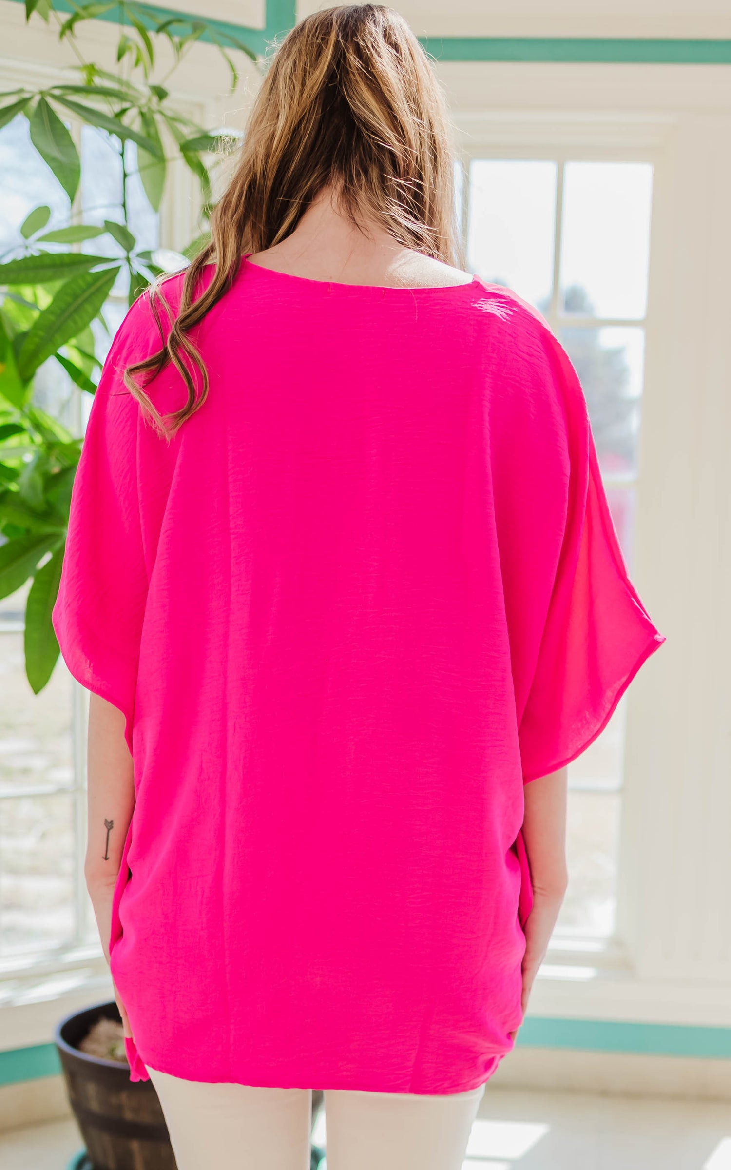 fuschia top