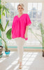 fuchsia vneck oversized tunic