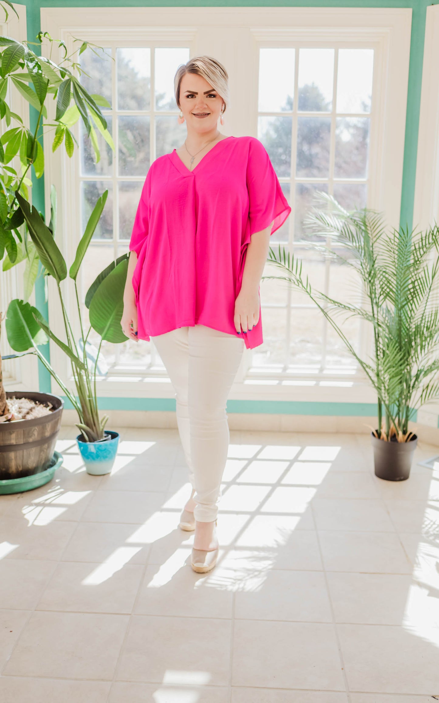 fuschia top