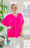 pink oversized top