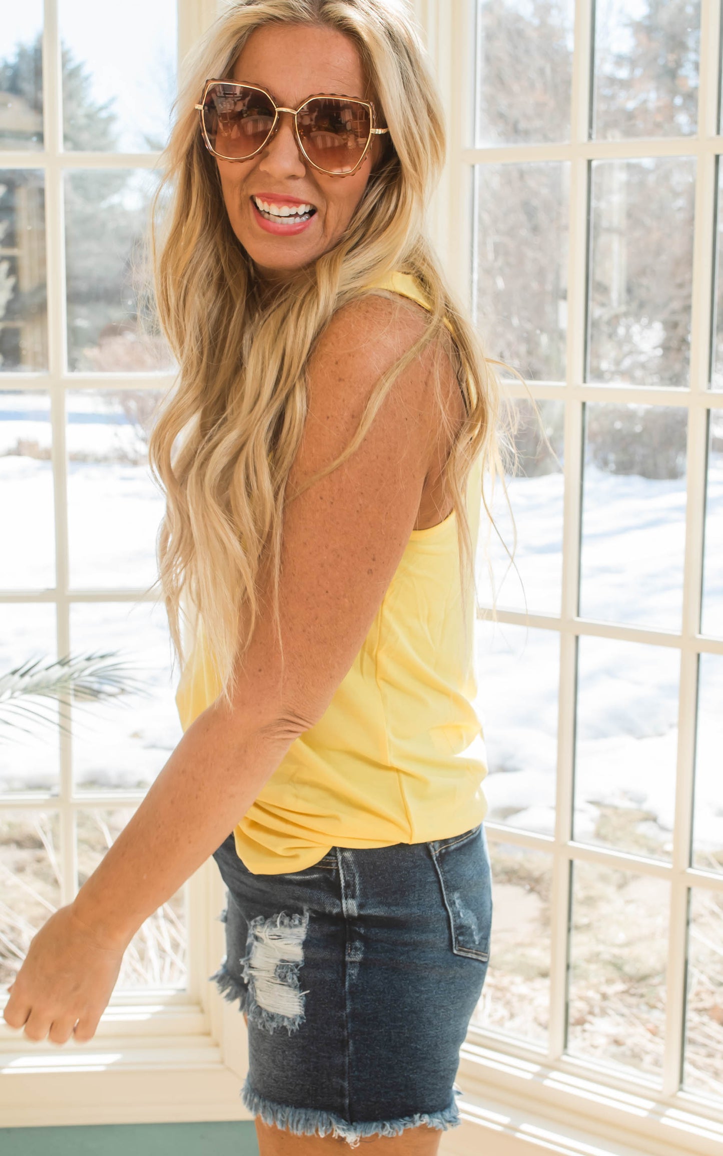 Yello tank top