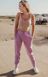 lavender sweatpants