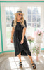 black tulip midi dress