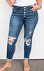 button skinny jeans